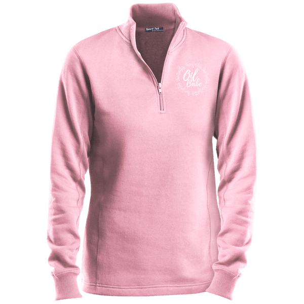 EMBROIDERED OIL BABE Sport-Tek Ladies' 1/4 Zip Sweatshirt- 7 Colors to Choose From