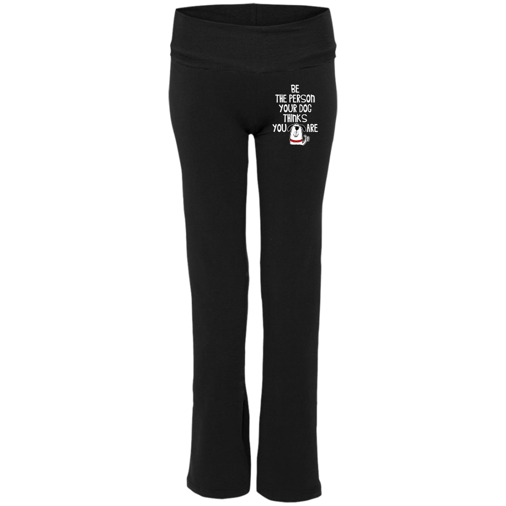BE THE PERSON Ladies' Yoga Pants - EMBROIDERED Design