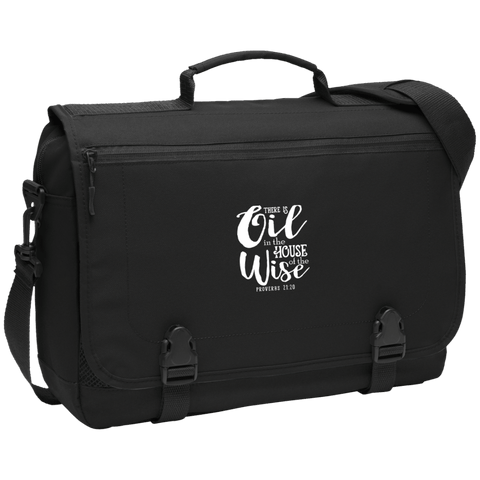 EMBROIDERED PROVERBS Port Authority Messenger Briefcase
