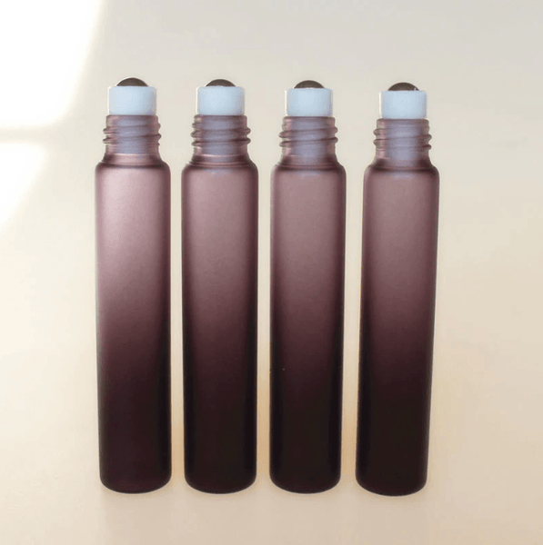 BLACK/PURPLE OMBRE ROLLERBALL BOTTLES WITH METAL ROLLERS - GREAT FOR MEN TOO!