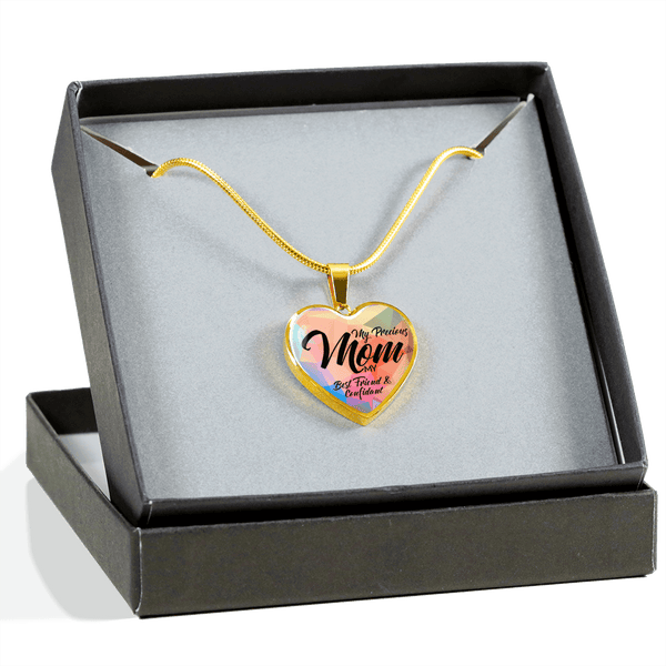 PRECIOUS MOM NECKLACE  SURGICAL STRENGTH STAINLESS STEEL NECKLACE & BANGLE BRACELET - OPTIONAL ENGRAVING