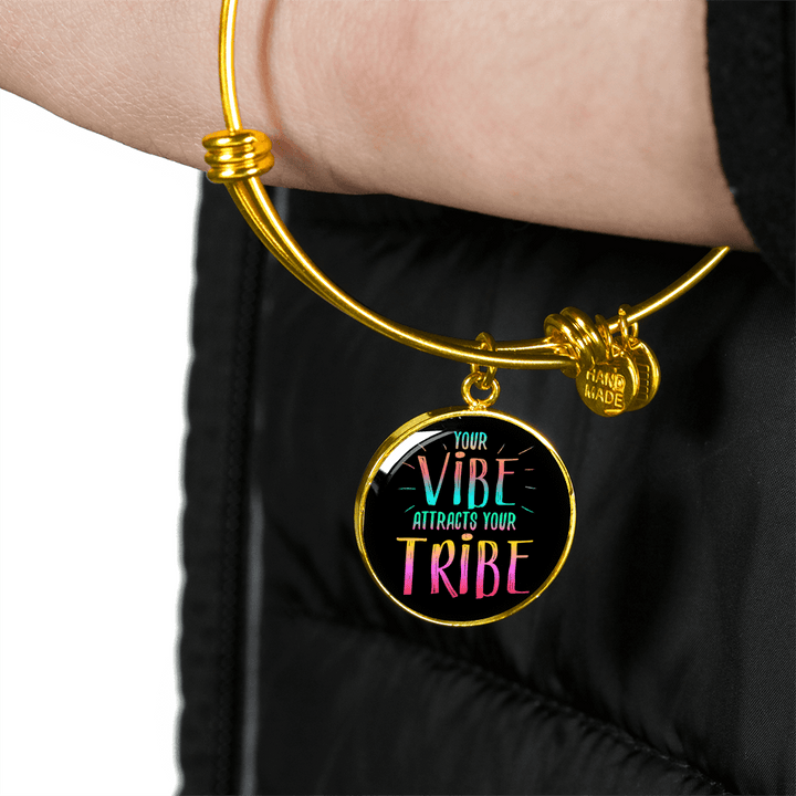 GORGEOUS "YOUR VIBE" NECKLACE & BANGLE BRACELET - AVAILABLE IN BOTH GOLD & SILVER