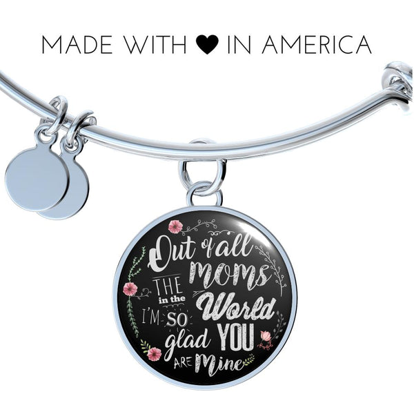 BEAUTIFUL FOR MOM SURGICAL STRENGTH STAINLESS STEEL BANGLE BRACELET & NECKLACE - OPTIONAL ENGRAVING