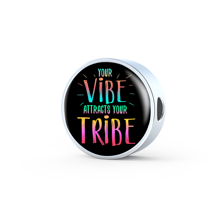 AWESOME "YOUR VIBE" WRAP AROUND BRAIDED LEATHER BRACELET