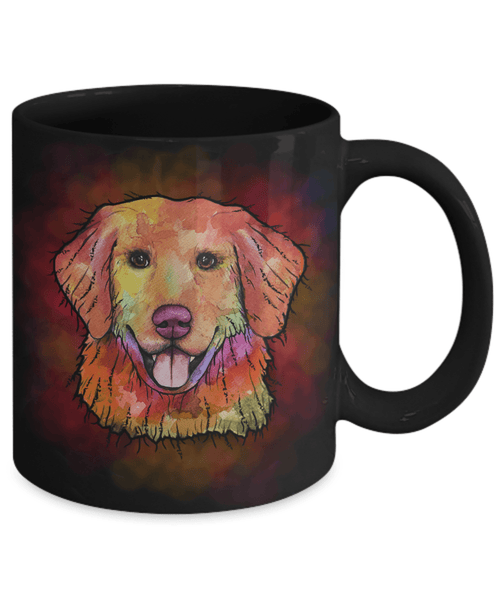 GORGEOUS WATERCOLOR GOLDEN RETRIEVER MUG - COMES IN WHITE TOO