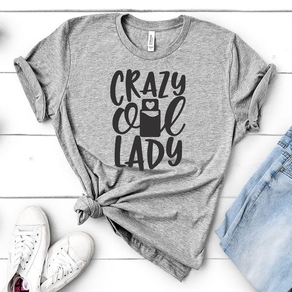 FUN CRAZY OIL LADY UNISEX TEES - UP TO 4XL - BEAUTIFUL HEATHER COLORS