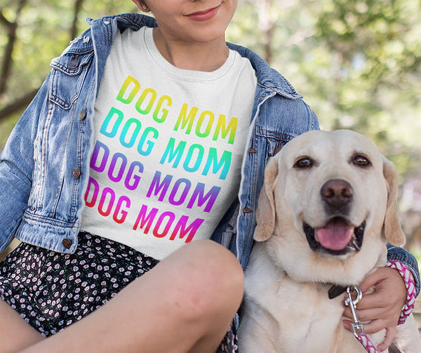 CUTE OMBRE COLORED DOG MOM TEES - UP TO 4XL - 2 COLORS