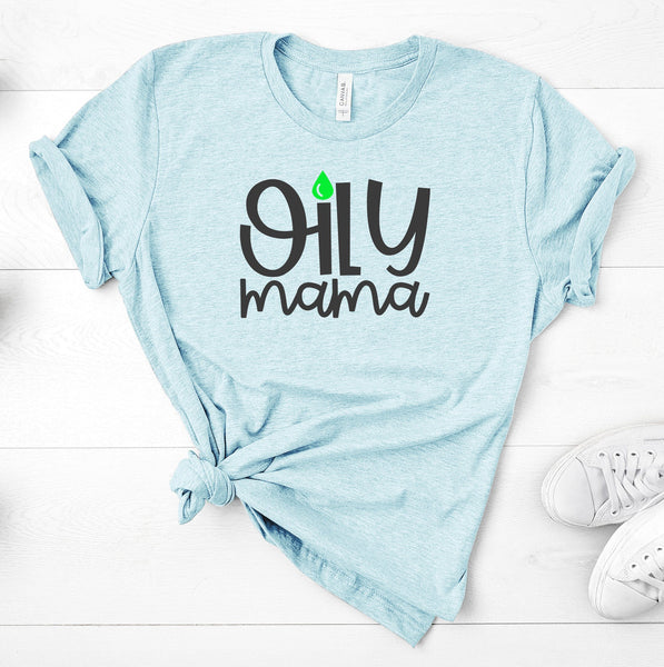 FUN OILY MAMA UNISEX TEES - UP TO 4XL - BEAUTIFUL HEATHER COLORS