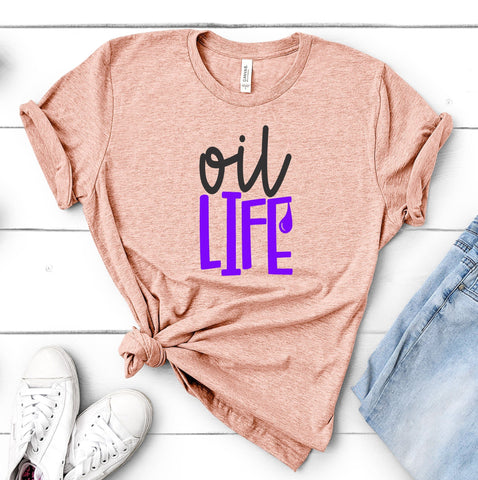 FUN OIL LIFE UNISEX TEES - UP TO 4XL - BEAUTIFUL HEATHER COLORS