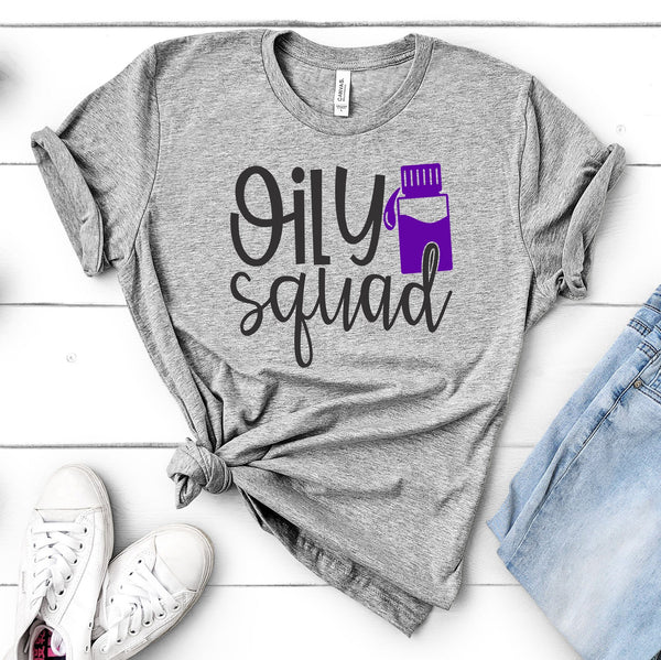 FUN OILY SQUAD UNISEX TEES - UP TO 4XL - BEAUTIFUL HEATHER COLORS
