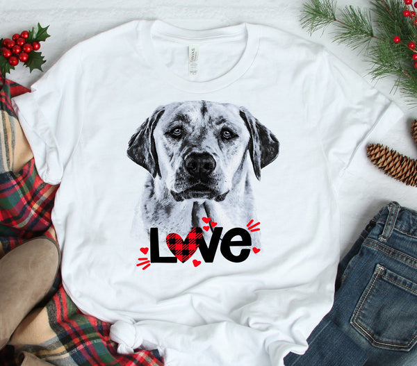 YELLOW LAB LOVE BELLA CANVAS TEES - UP TO 4XL - PERFECT FOR VALENTINE'S DAY - 2 COLORS