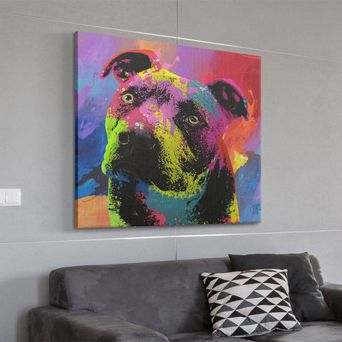 GORGEOUS PIT BULL Deluxe Square Canvas 1.5in Frame - 5 SIZES, SMALL TO LARGE