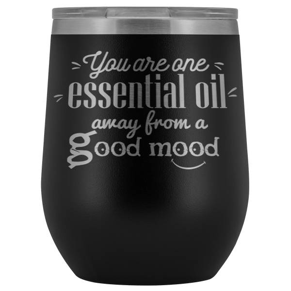 GOOD MOOD STAINLESS STEEL VACUUM WINE TUMBLER - 12 COLORS TO CHOOSE FROM
