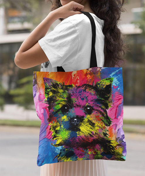 GORGEOUS YORKIE DOG CANVAS TOTE - NEW BIGGER SIZE – 1 OF A KIND