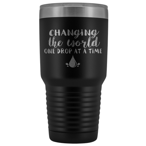ONE DROP STAINLESS STEEL VACUUM TUMBLER - COMES IN 7 COLORS - HUGE 30 OZ. SIZE