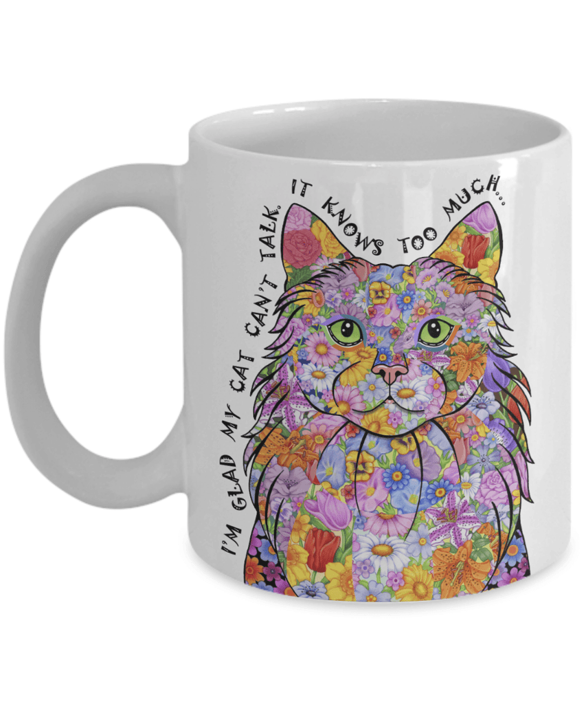 POP ART CAT MUG - DOES YOUR CAT KNOW TOO MUCH?