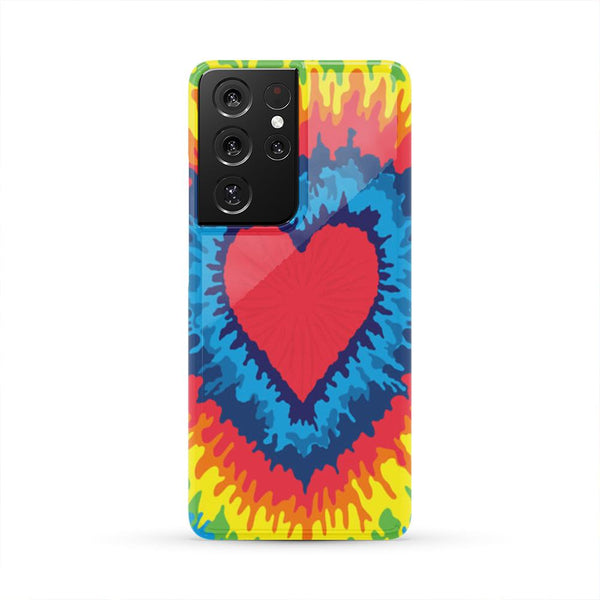 AWEOME HEART TIE DYE HARD PHONE CASE, 22 MODELS SUPPORTED!