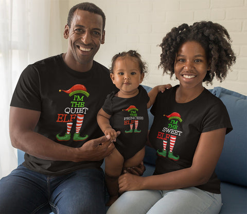 FAMILY CHRISTMAS ELF TEES - INFANT - 12 personalities to choose from